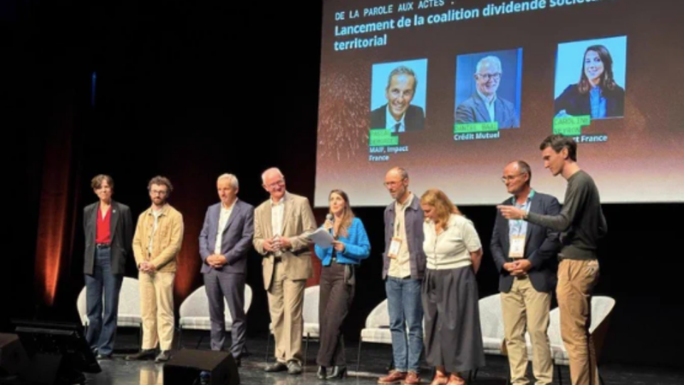 Daniel Baal, président du Crédit Mutuel et Pascal Demurger, DG de la MAIF, lancent la coalition du dividende sociétal et territorial
